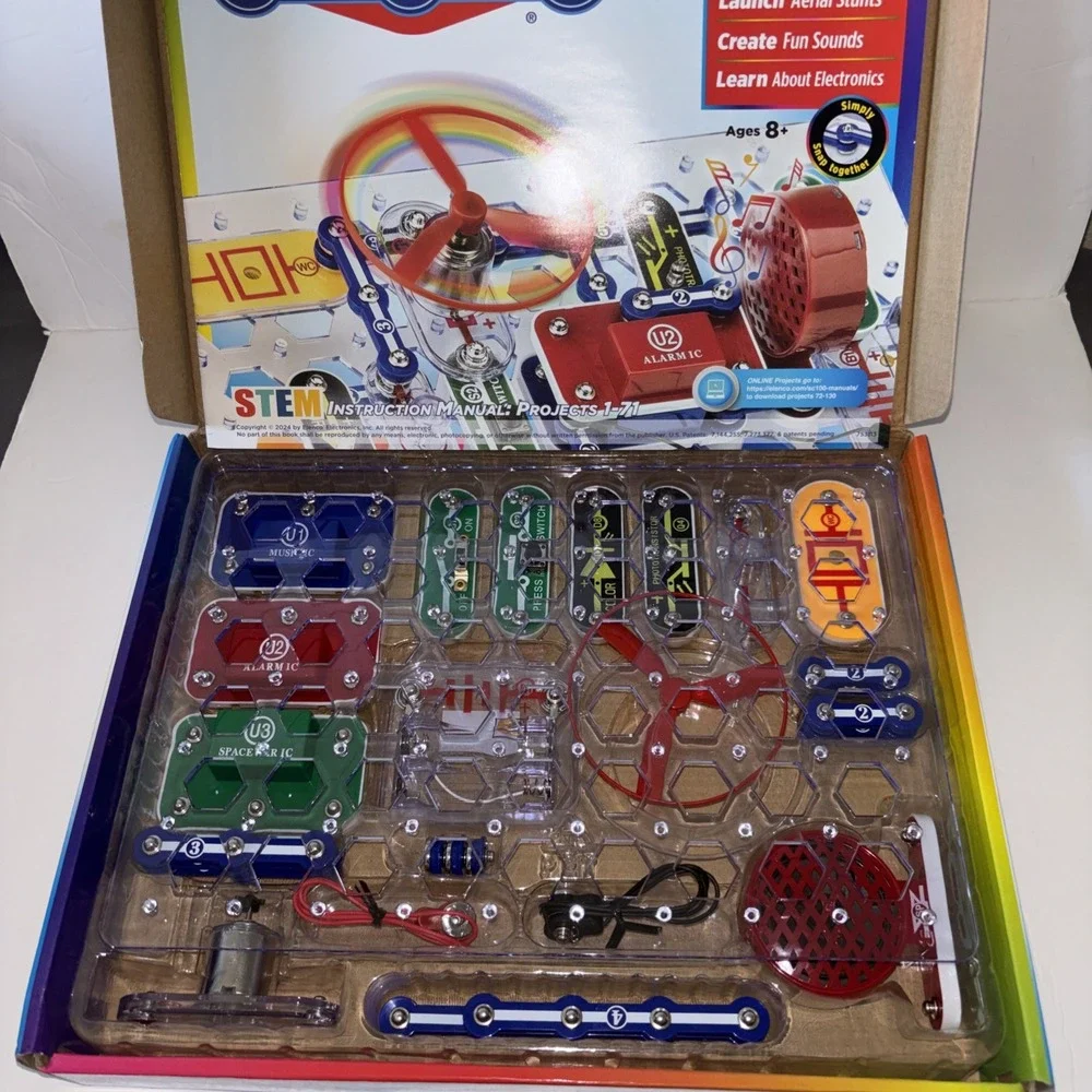 Elenco Snap Circuits SC100 Electronics Exploration Kit 100+ Projects Complete